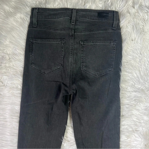 New PAIGE Hoxton High Rise Ultra Skinny Jeans Smoke Grey NWT Denim - Picture 12 of 13